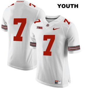 Youth NCAA Ohio State Buckeyes Dwayne Haskins #7 College Stitched No Name Authentic Nike White Football Jersey CE20V68MB